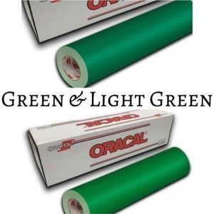 2 Pack 12"x 1 Yard Oracal 651 GREEN & LIGHT GREEN Cricut Hobby Craft Vinyl Decal
